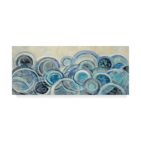 Silvia Vassileva 'Variation Blue' Canvas Art,8x19
